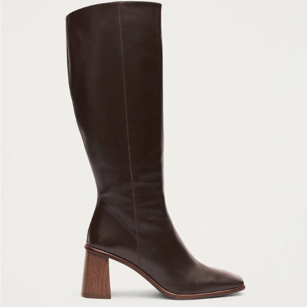 Alohas EAST COFFEE BROWN LEATHER BOOTS WOMENS 9 - Picture 3 of 7